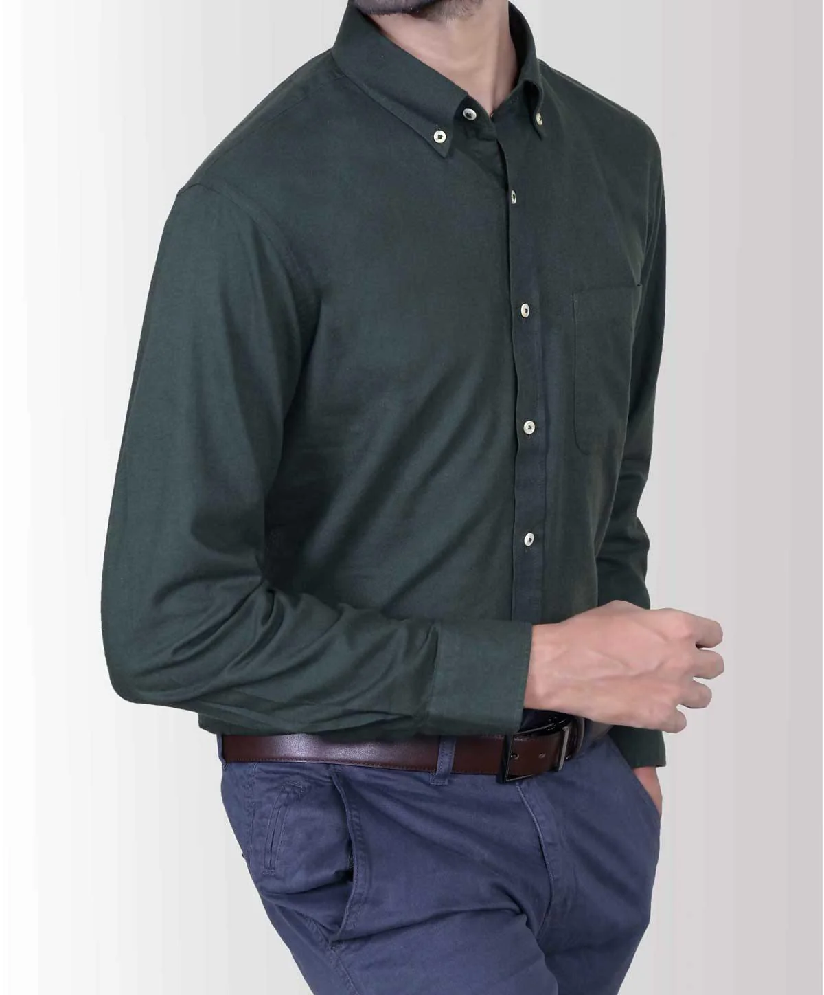 SMART SHIRT WOOL GREEN - Image 2