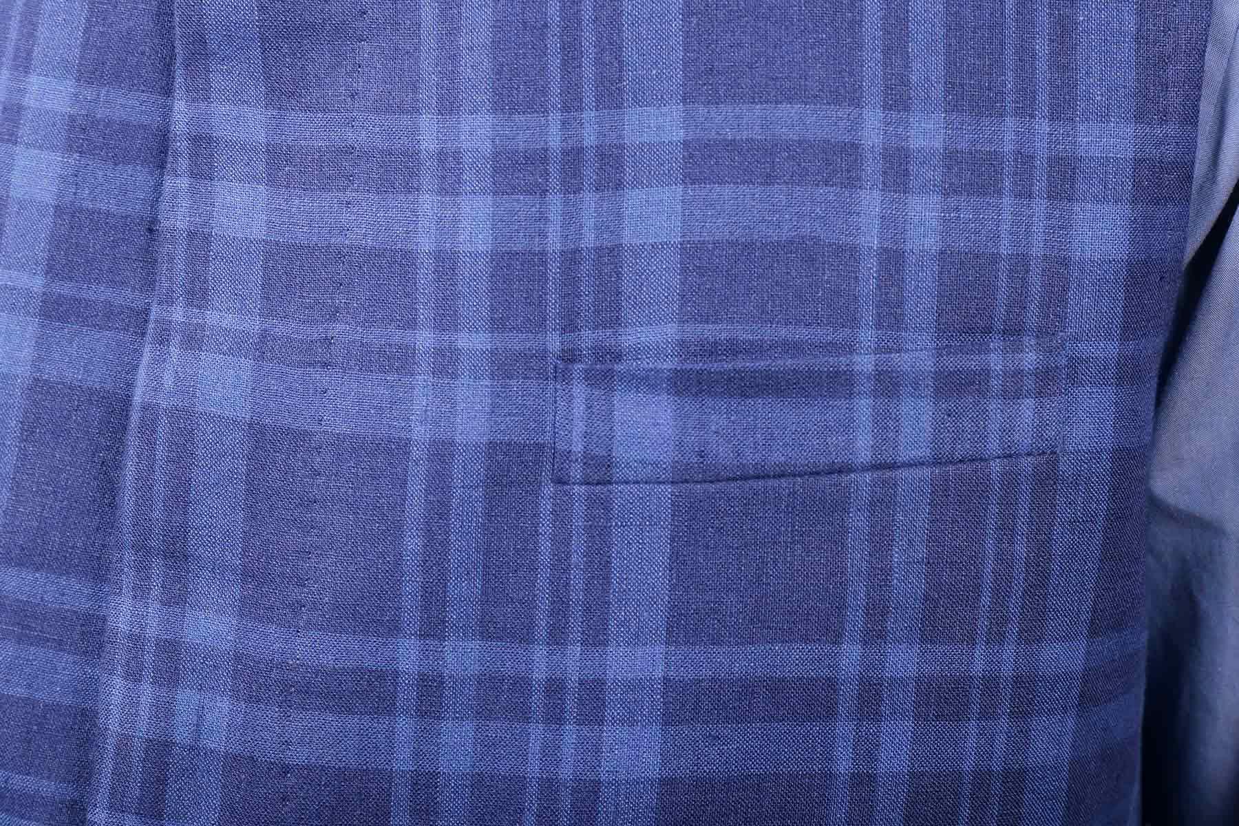 Afroz Waistcoat Navy Check - Image 2
