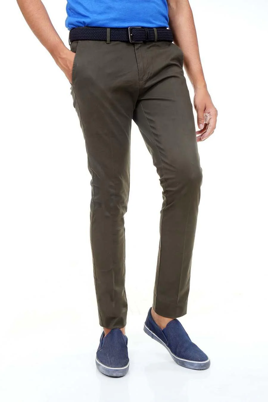 Casual Pant Cross Pocket Olive - Slim Fit - Image 2