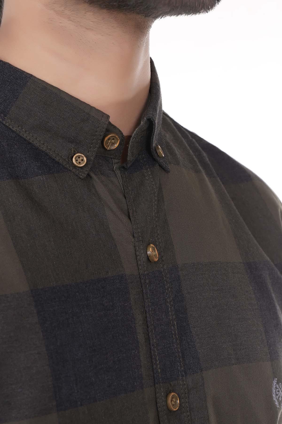 Casual Shirt Green Check - Image 4