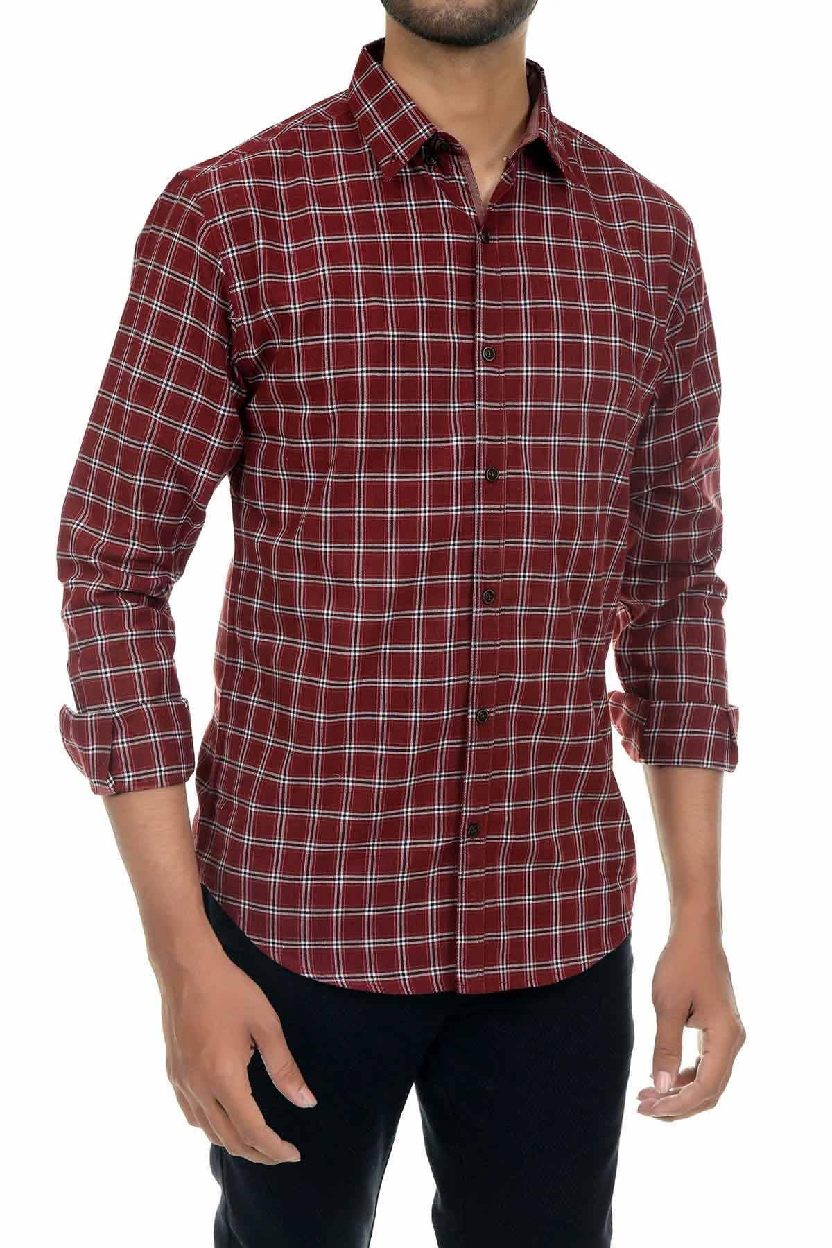 Casual Shirt Red Check - Image 2
