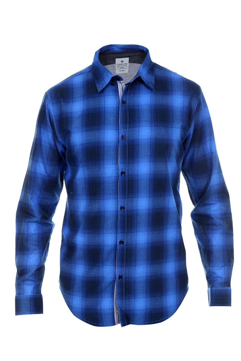 Casual Shirt Blue Black Check