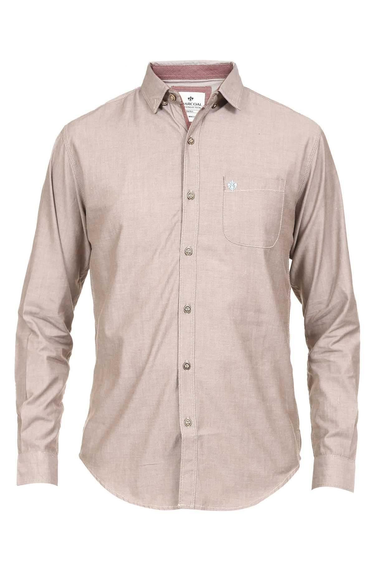 Casual Shirt Full Sleeve  Brown