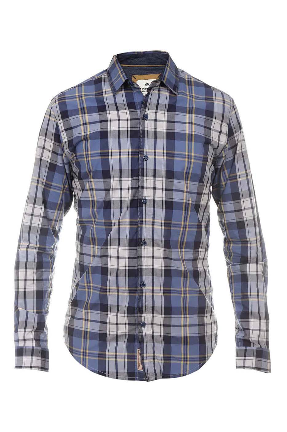 Casual Shirt Navy Grey