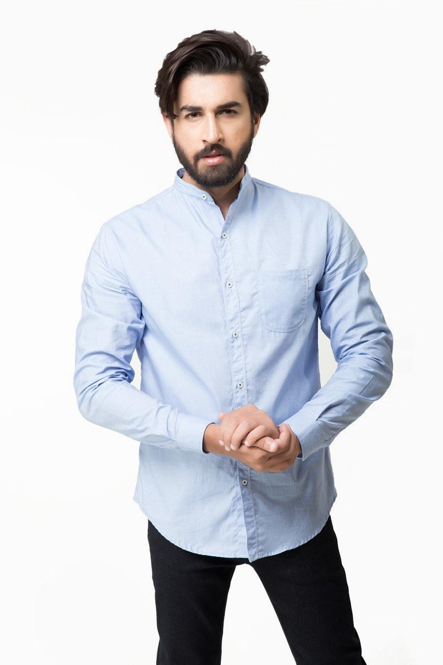 Casual Shirt Full Sleeves Sky Blue