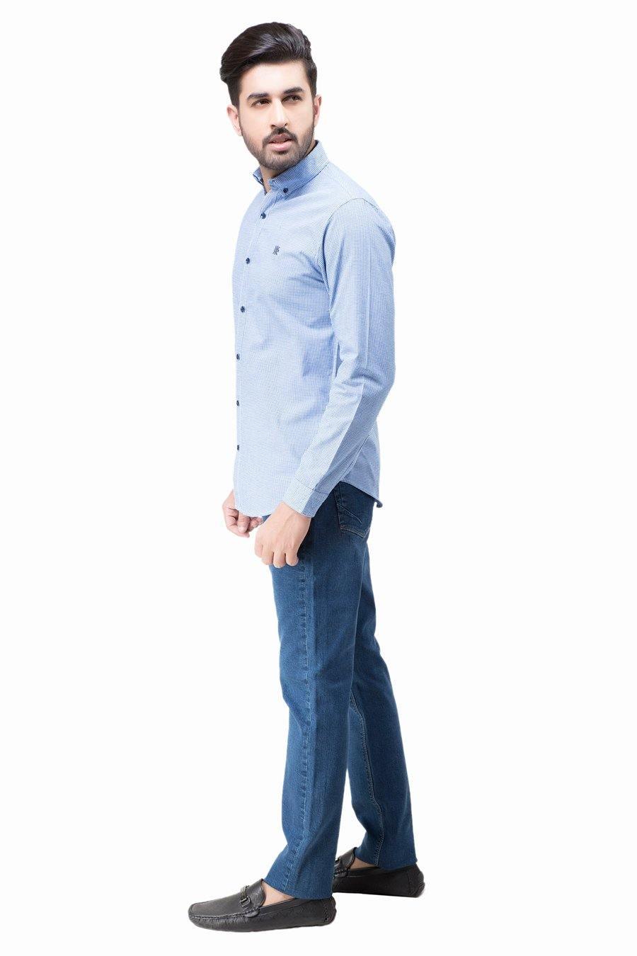CASUAL SHIRT FULL SLEEVES BLUE CHECK WINTER - Image 2