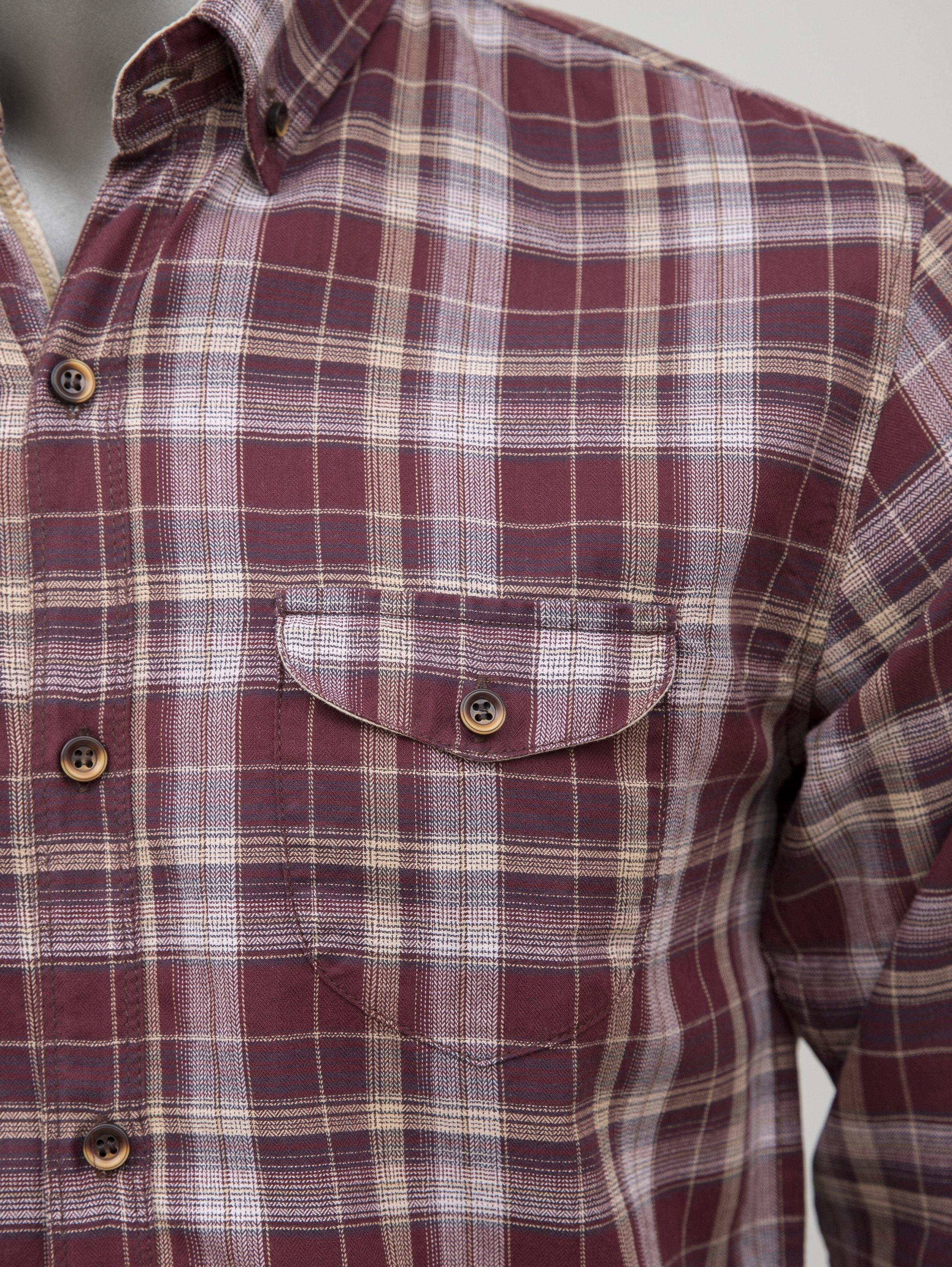 CASUAL SHIRT FULL SLEEVES MAROON CHECK WINTER - Image 2