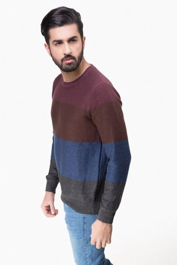 Sweater Round Neck Full sleeve Multi - Image 2