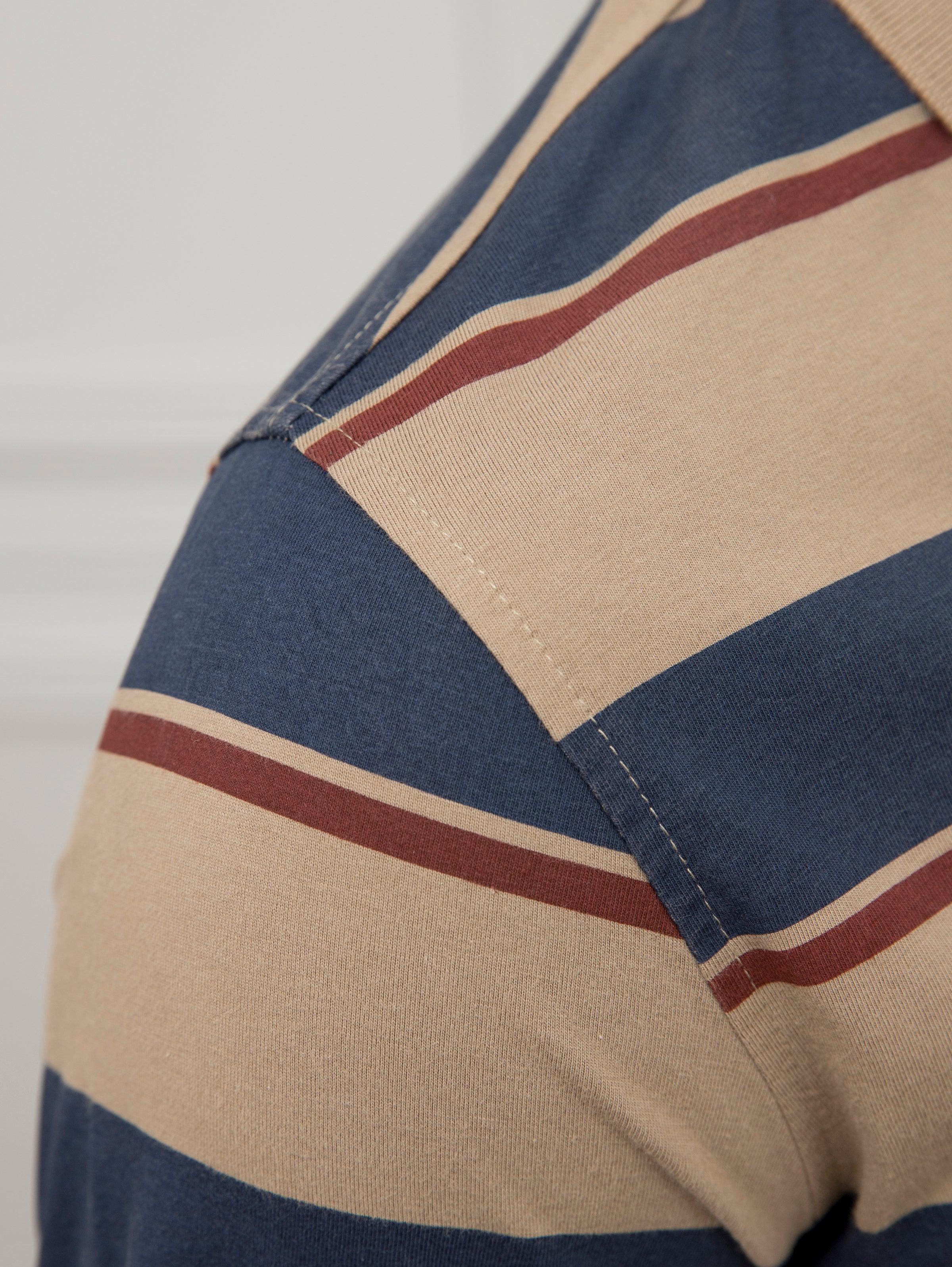 T Shirt Polo Khaki Navy - Image 2