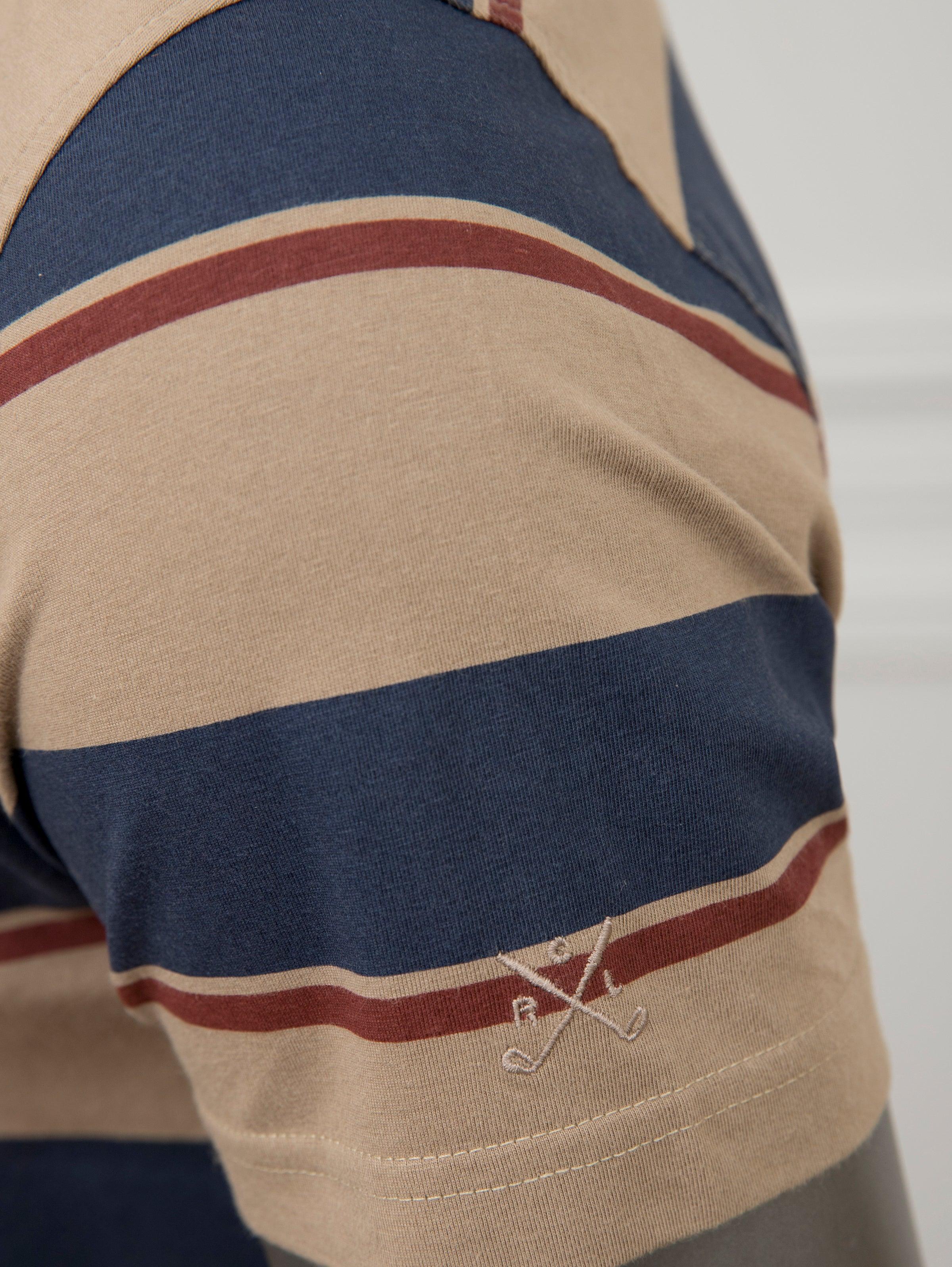 T Shirt Polo Khaki Navy - Image 3