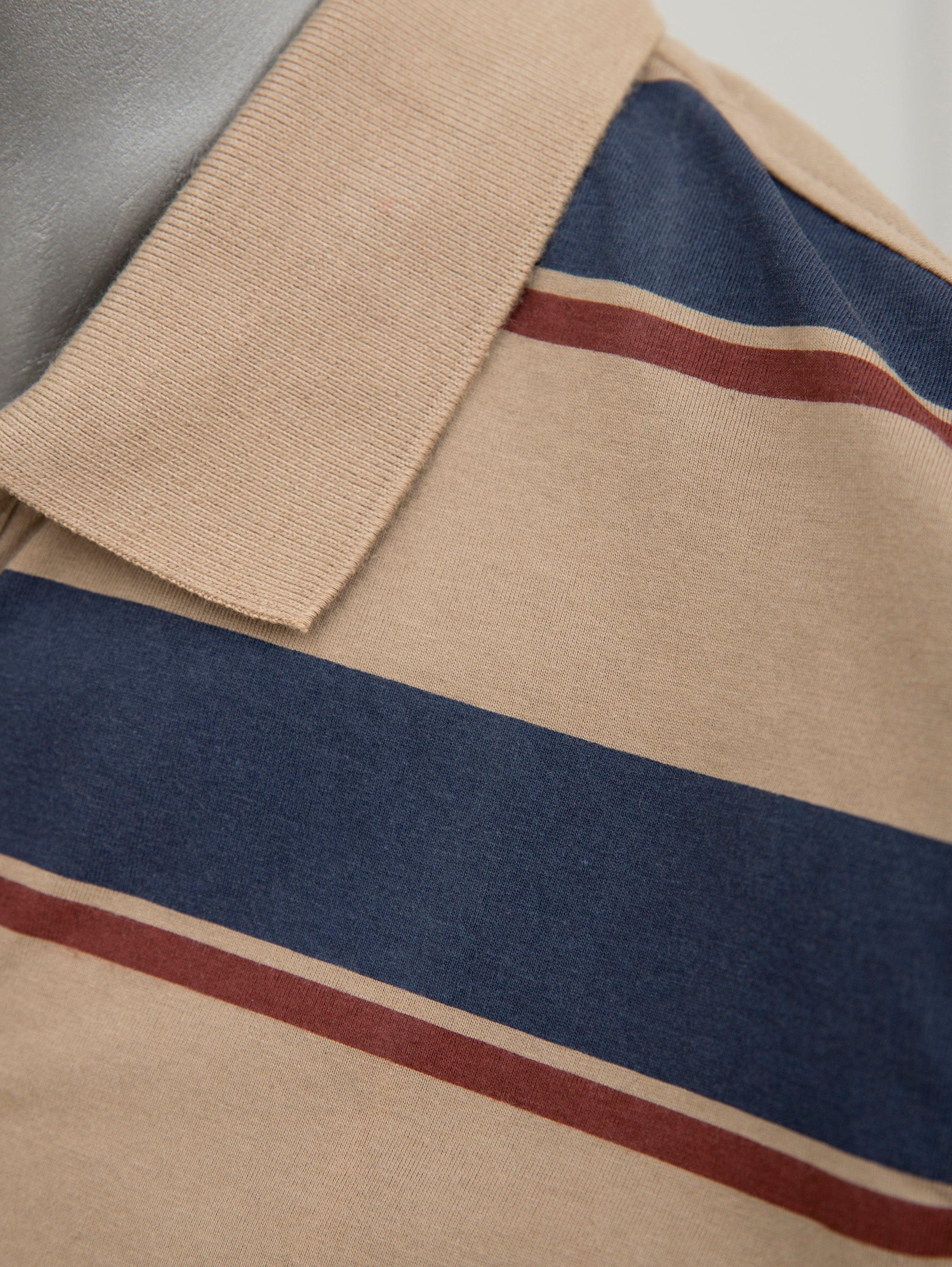 T Shirt Polo Khaki Navy - Image 4