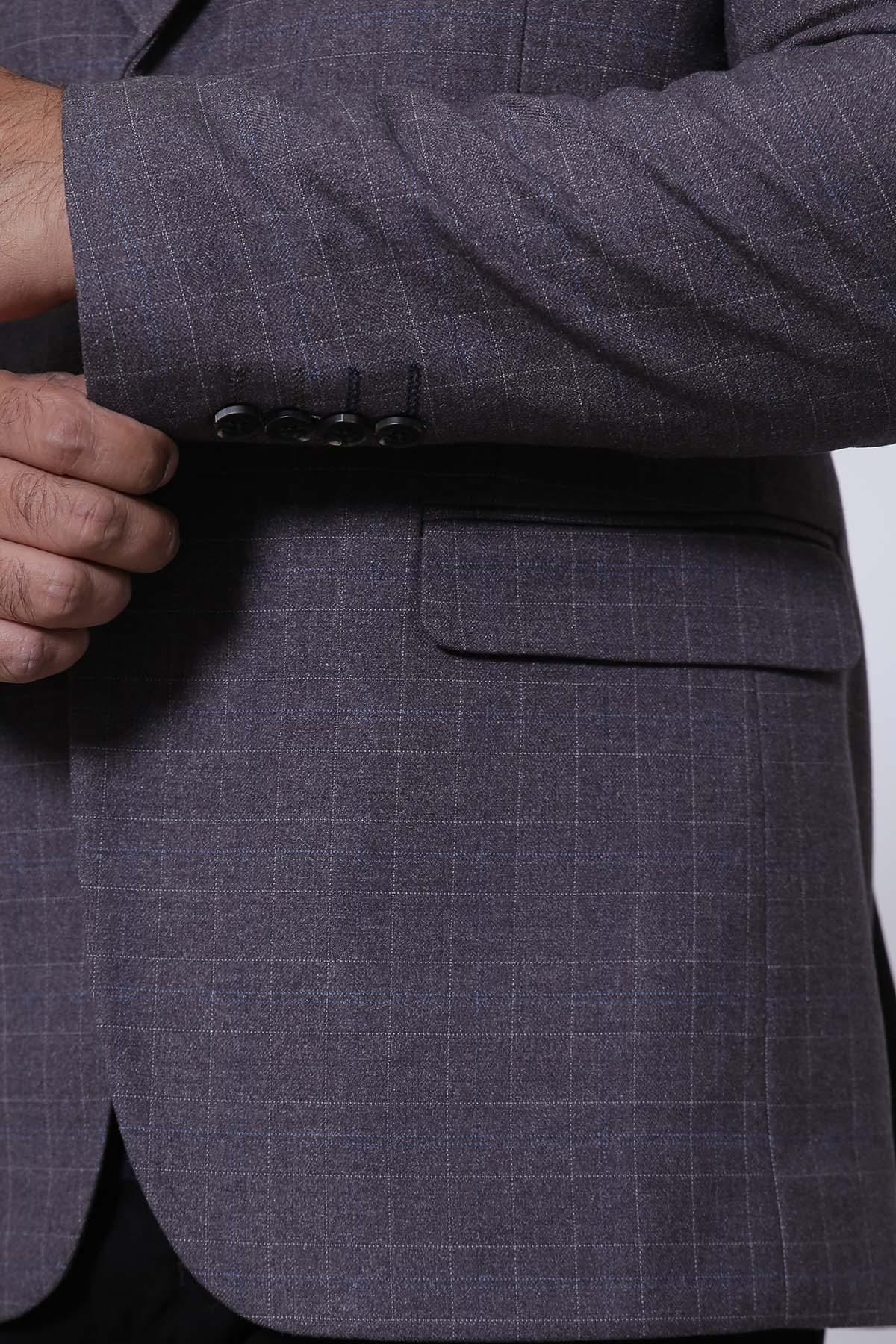 CASUAL COAT 2 BUTTON SMART FIT DARK GREY - Image 4