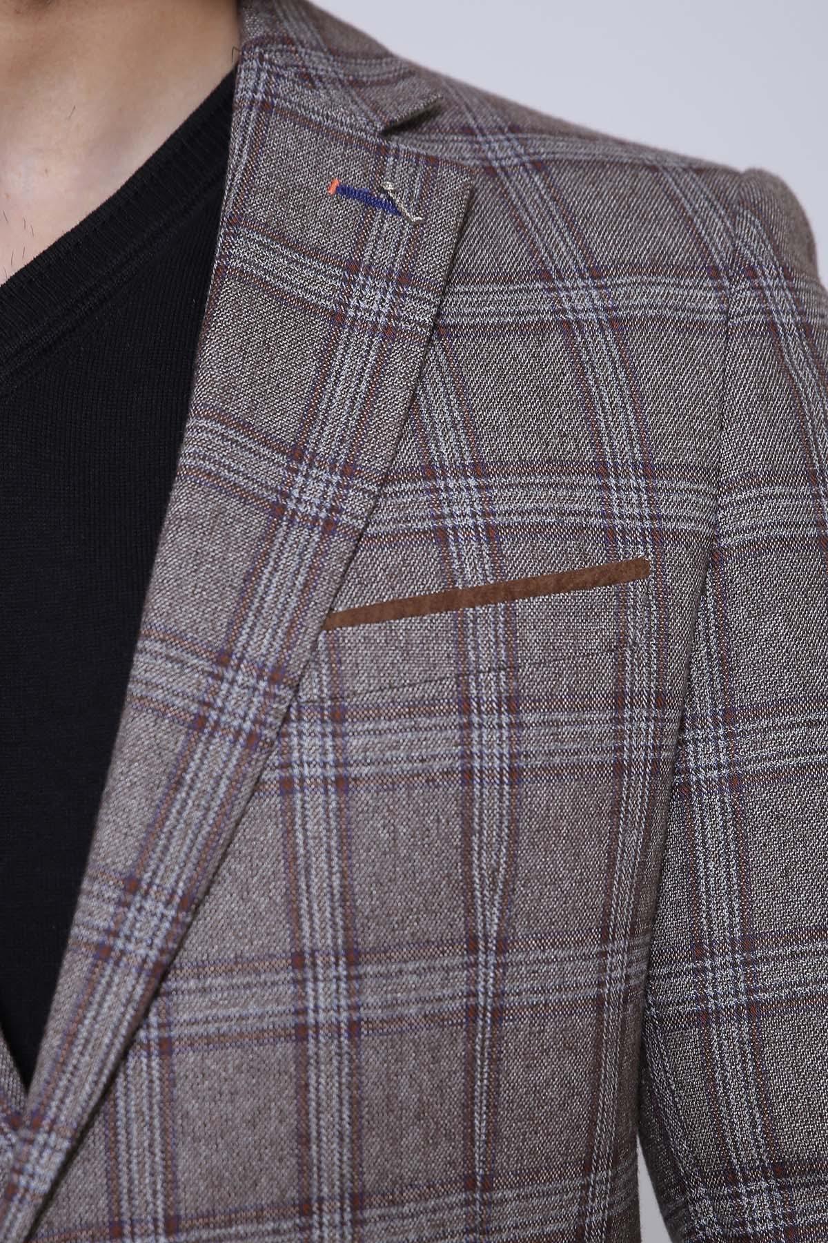 CASUAL COAT SLIM FIT LIGHT BROWN - Image 3