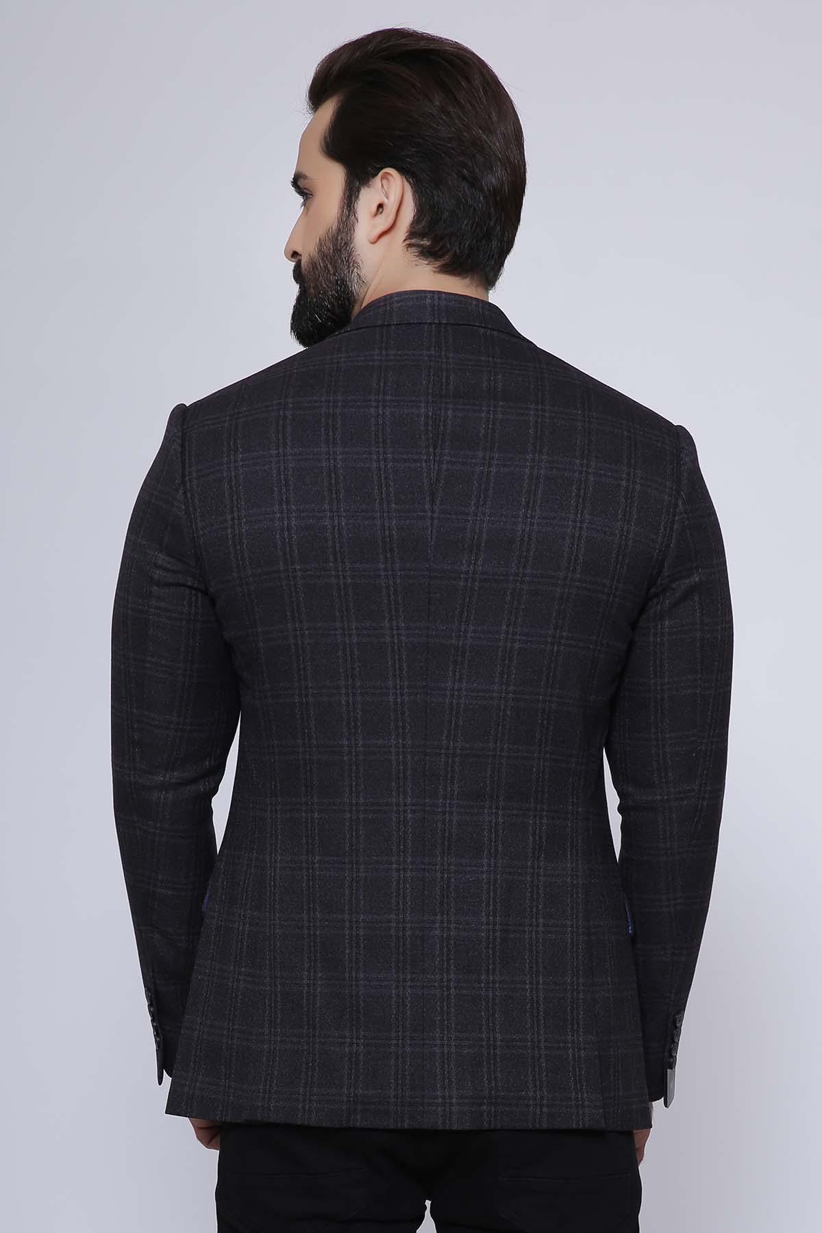 CASUAL COAT SLIM FIT BLACK GREY - Image 2