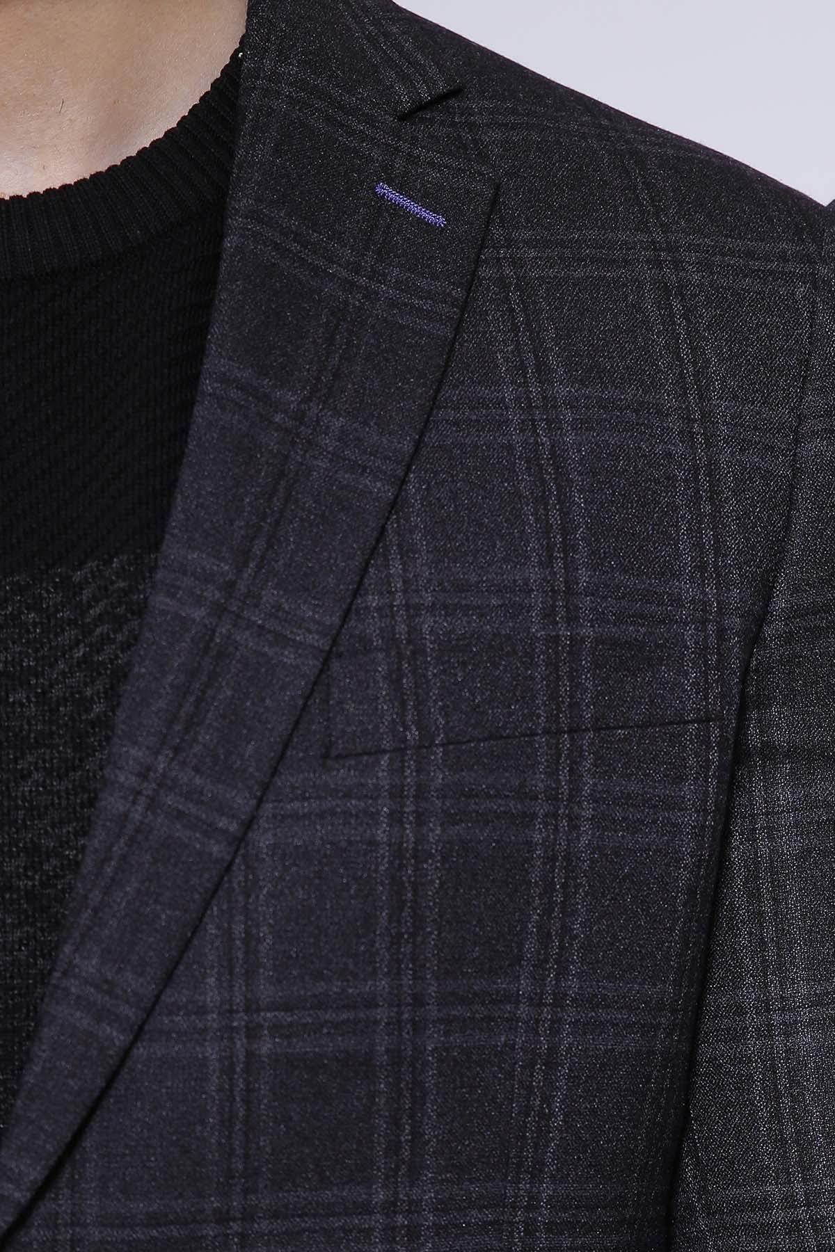 CASUAL COAT SLIM FIT BLACK GREY - Image 3
