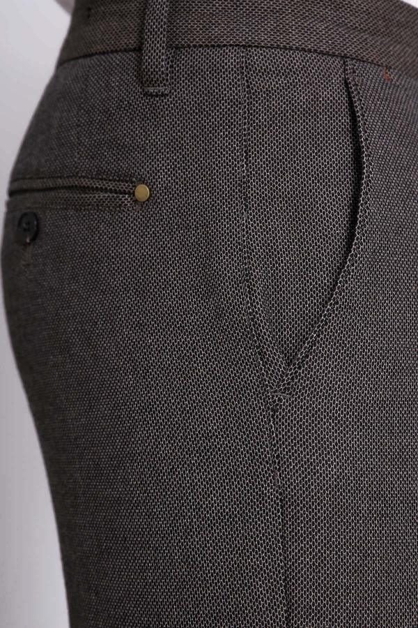 CASUAL PANT CROSS POCKET SLIM FIT GREY BLACK - Image 3
