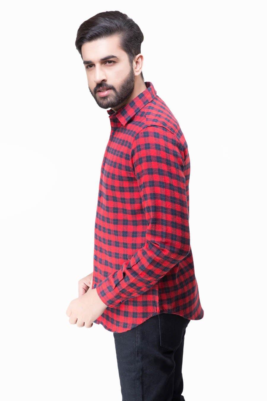 Casual Shirt Full Sleeve Mahroon Black WINTER - Image 2