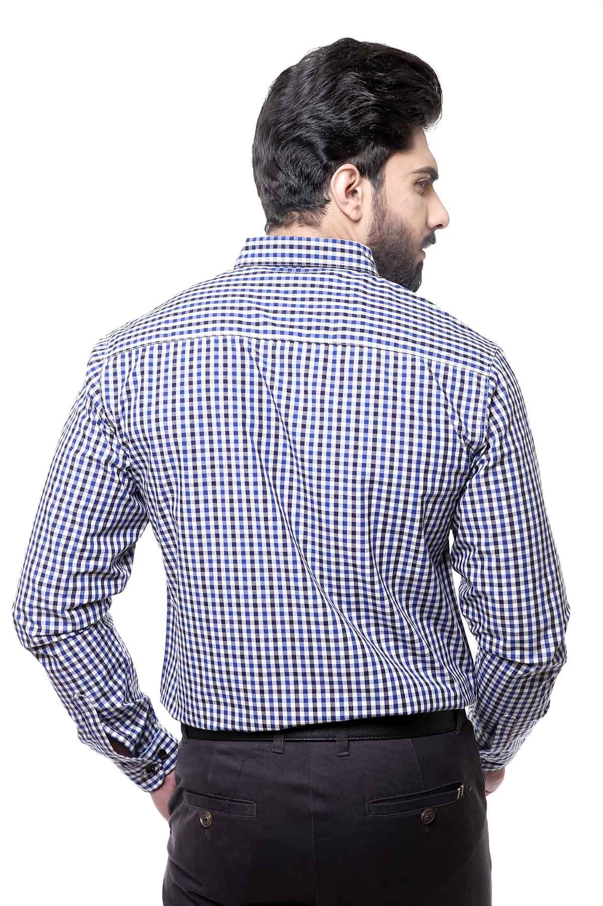 CASUAL SHIRT FULL SLEEVE BLUE CHECK - Image 3