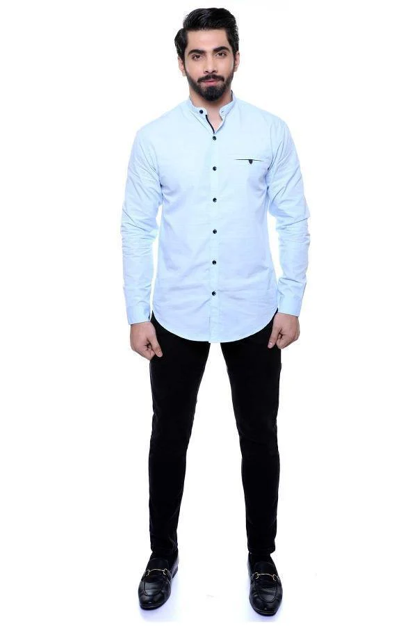 CASUAL SHIRT FULL SLEEVE SLIM FIT SKY BLUE