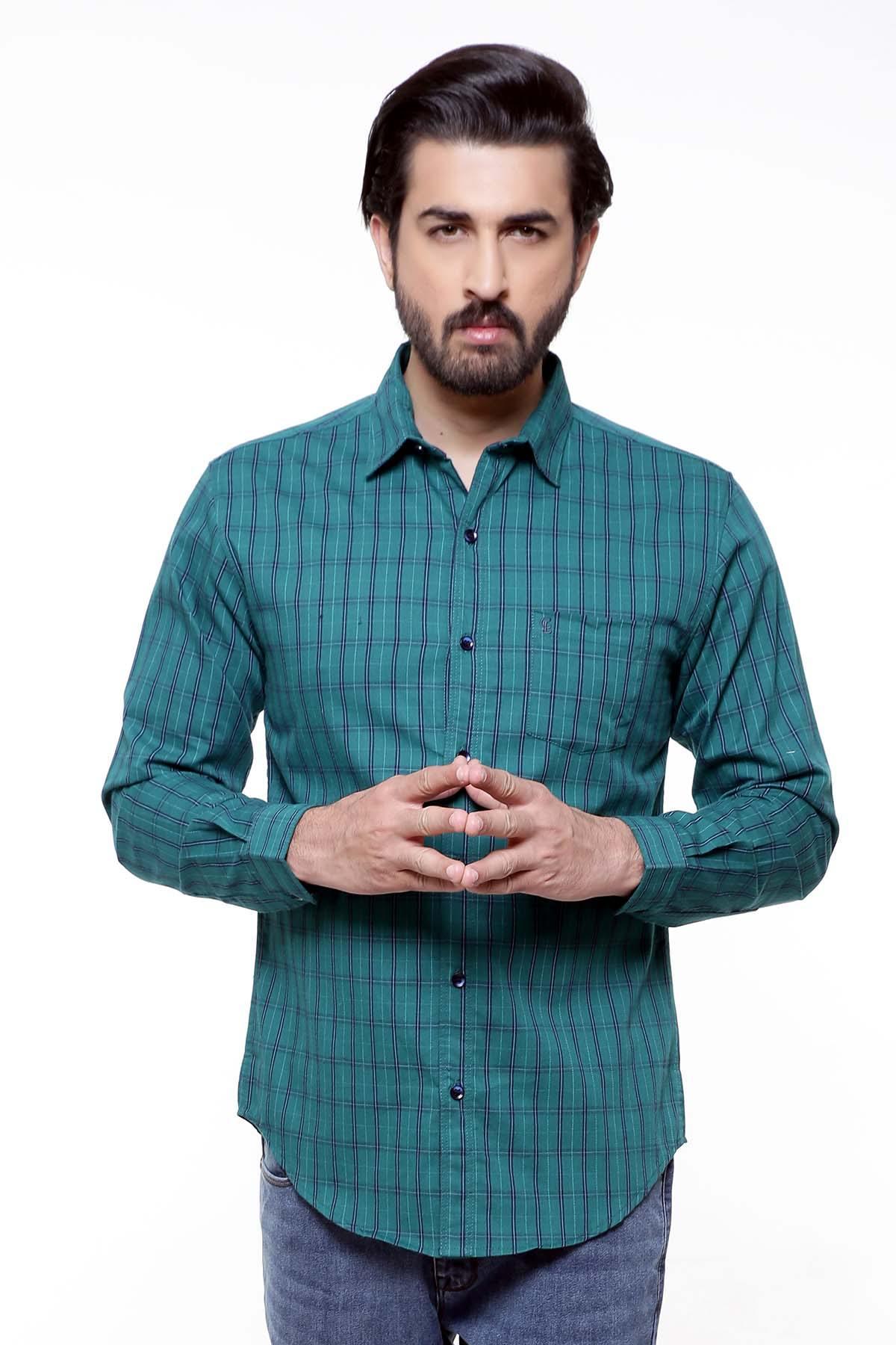 Casual Shirt Full Sleeve GREEN CHECK SLIM FIT