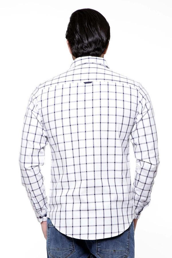 Casual Shirt Full Sleeve WHITE BLUE LINE SLIM FIT - Image 2