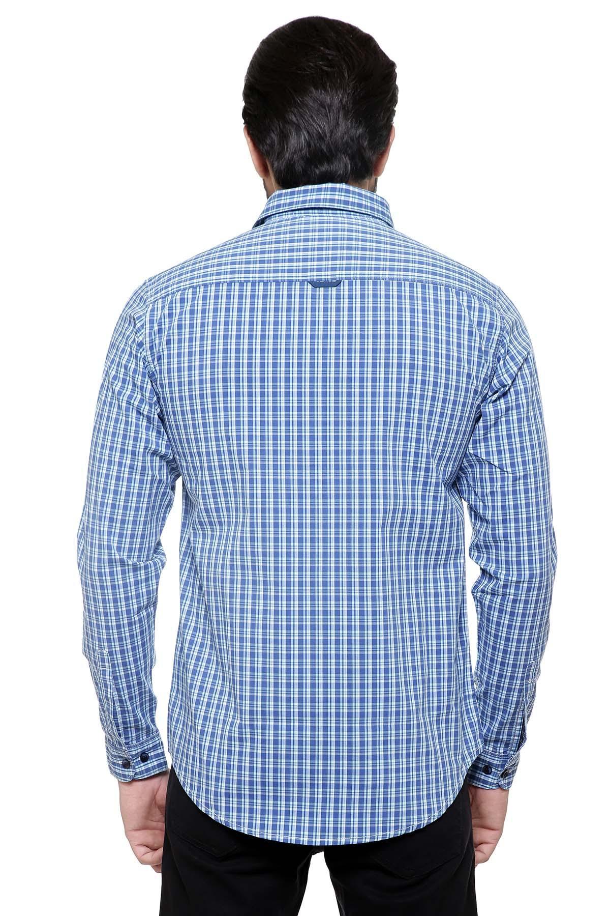 CASUAL SHIRT FULL SLEEVE BLUE WHITE LINE - Image 2