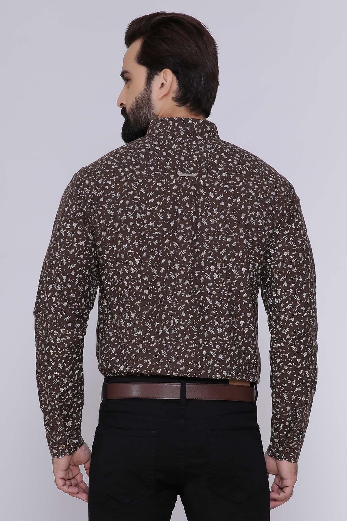 CASUAL SHIRT FULL SLEEVE SLIM FIT BROWN - Image 2
