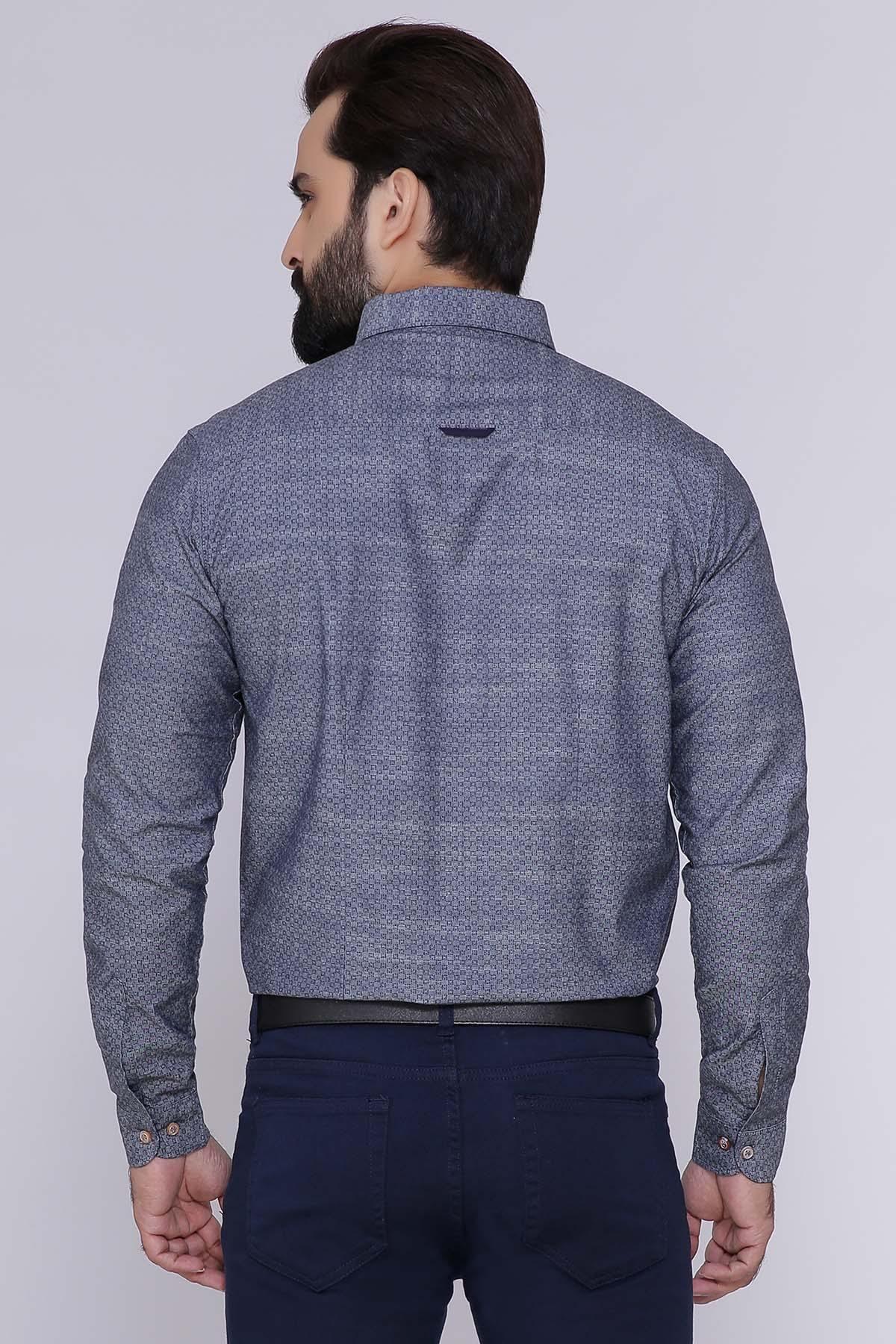 CASUAL SHIRT FULL SLEEVE SLIM FIT GREY - Image 2