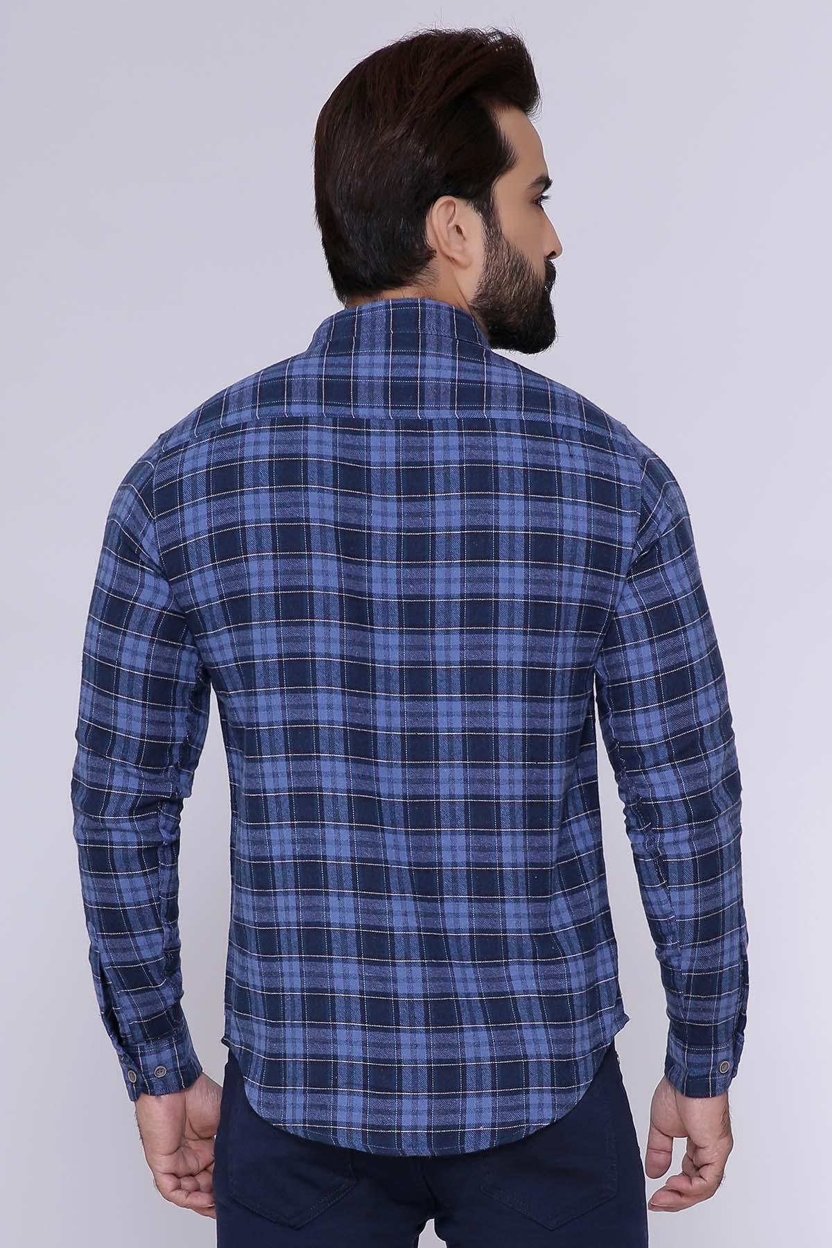 CASUAL SHIRT FULL SLEEVE SLIM FIT BLUE CHECK - Image 2