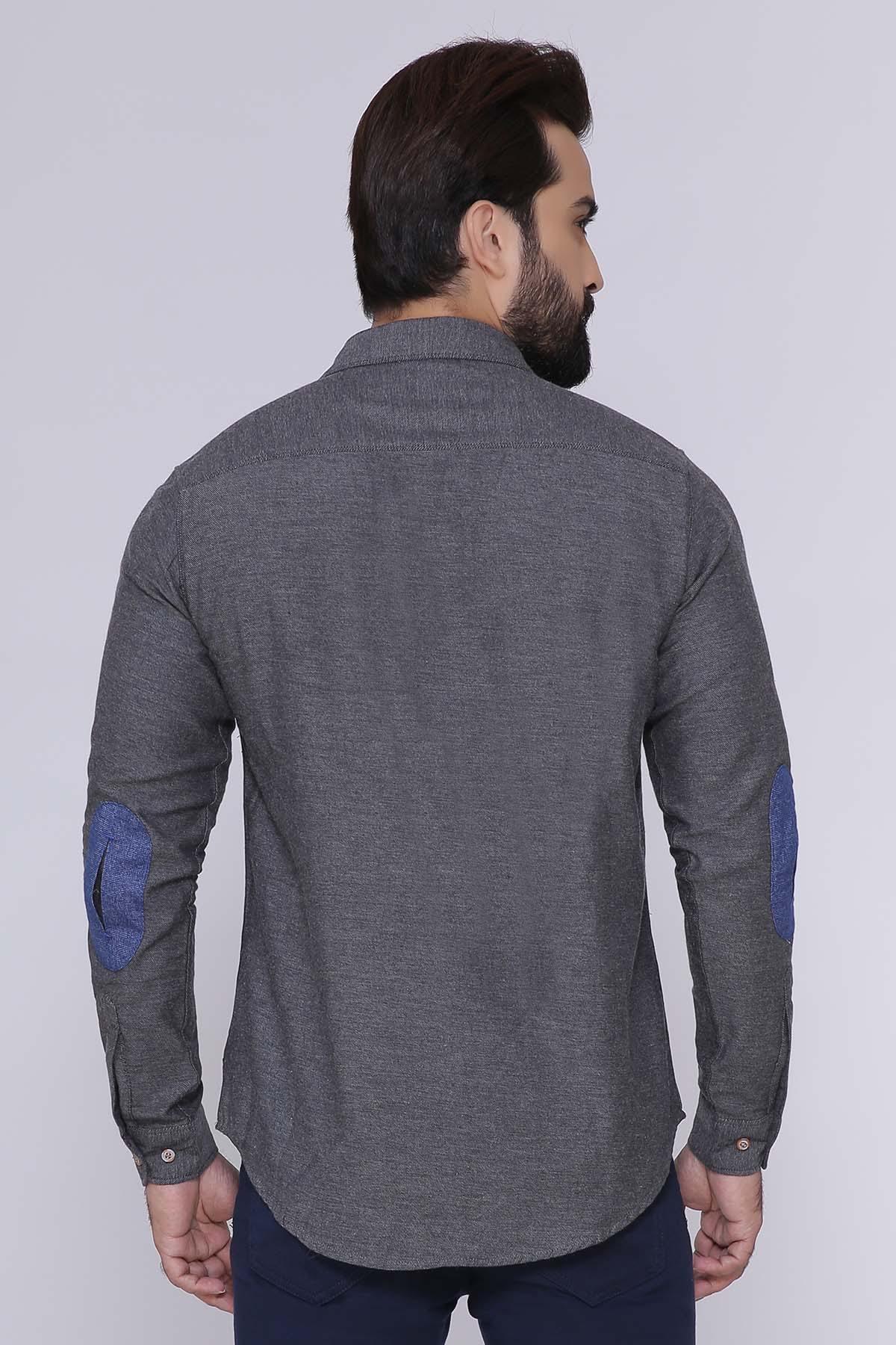 CASUAL SHIRT FULL SLEEVE SLIM FIT DARK GREY - Image 2
