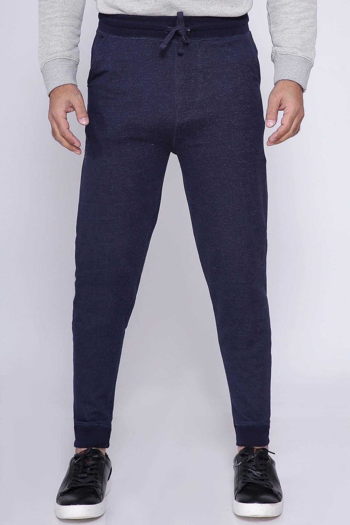 CHAIN YARN TROUSER NAVY