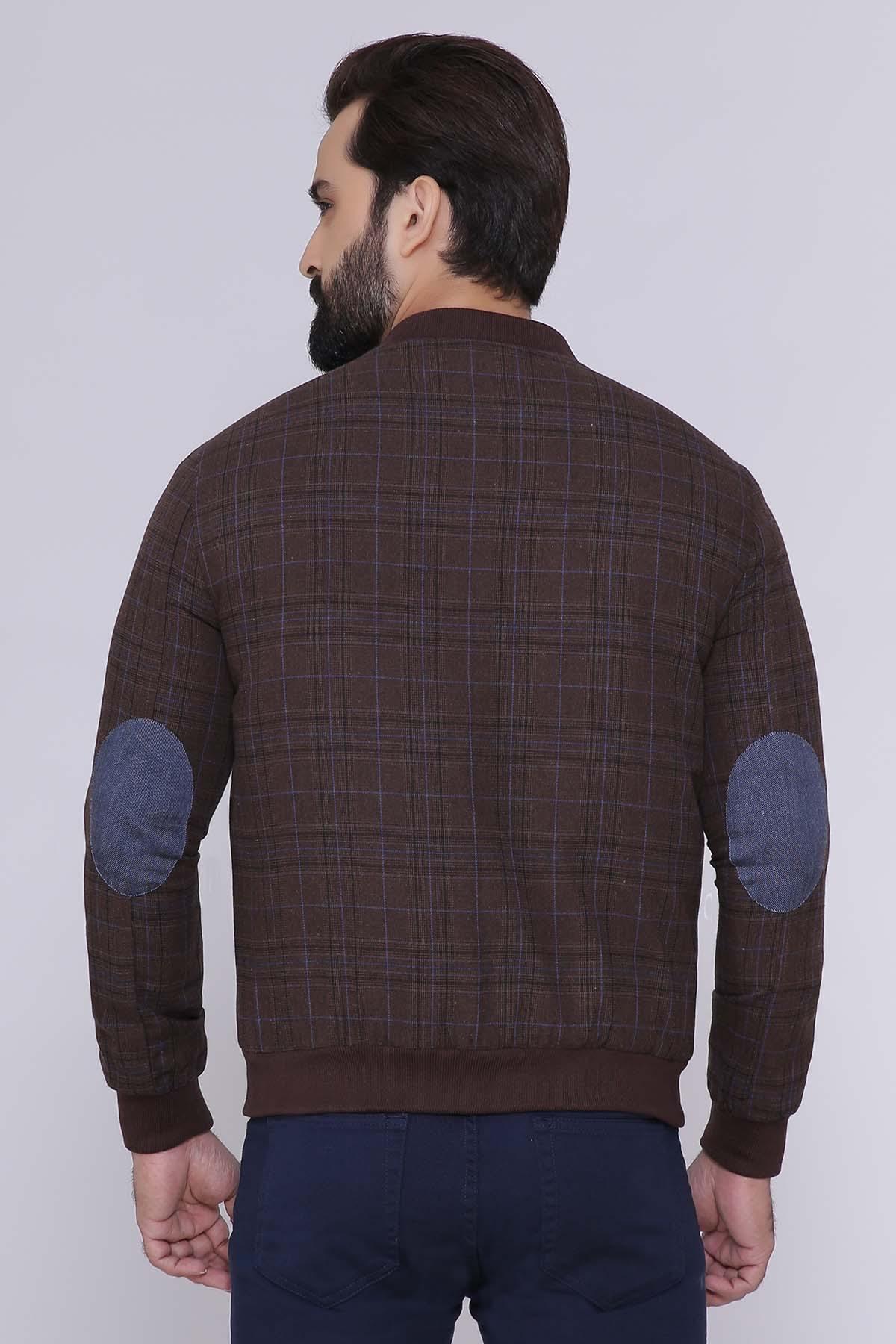 JACKET CHECK FULL SLEEVE BROWN - Image 2