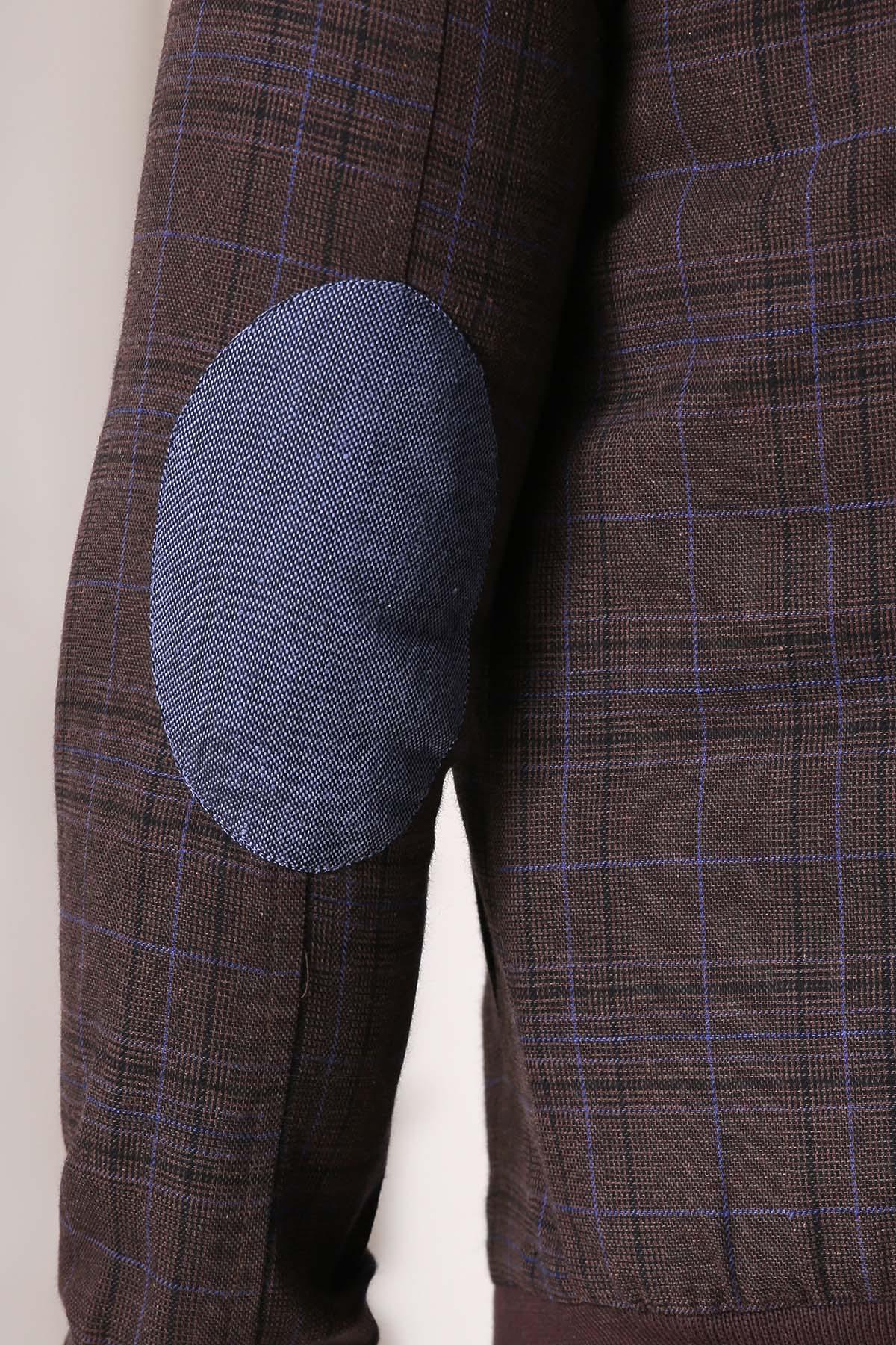 JACKET CHECK FULL SLEEVE BROWN - Image 4