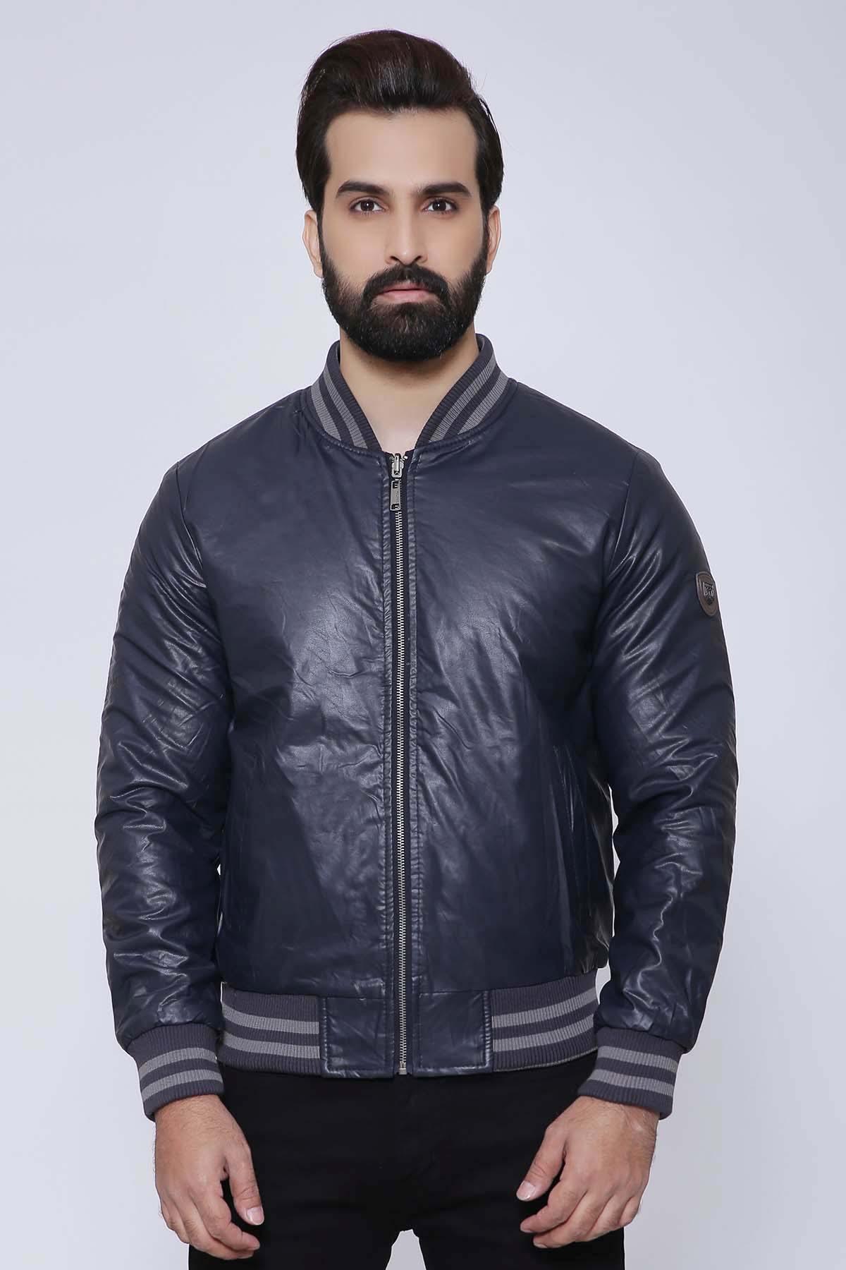 REVERSIBLE JACKET FULL SLEEVE NAVY GREY