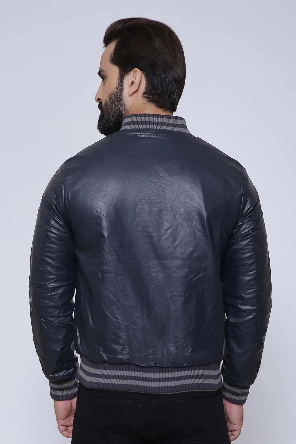REVERSIBLE JACKET FULL SLEEVE NAVY GREY - Image 2