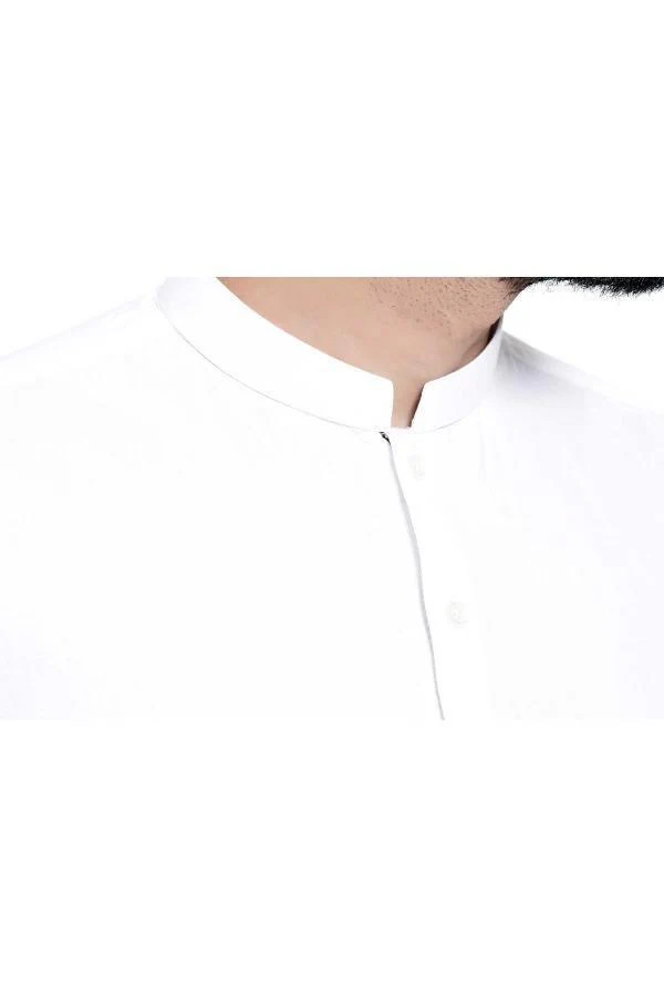 KURTA BAN COLLAR WHITE - Image 2