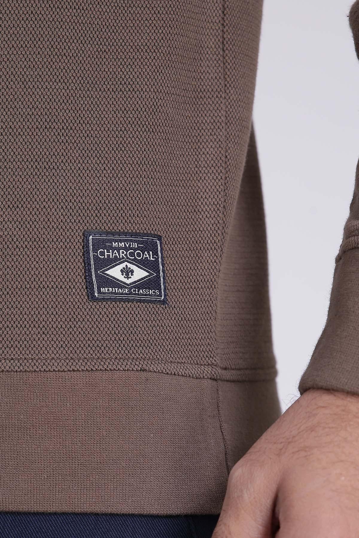 PIQUE TERRY SWEAT SHIRT DARK KHAKI - Image 3