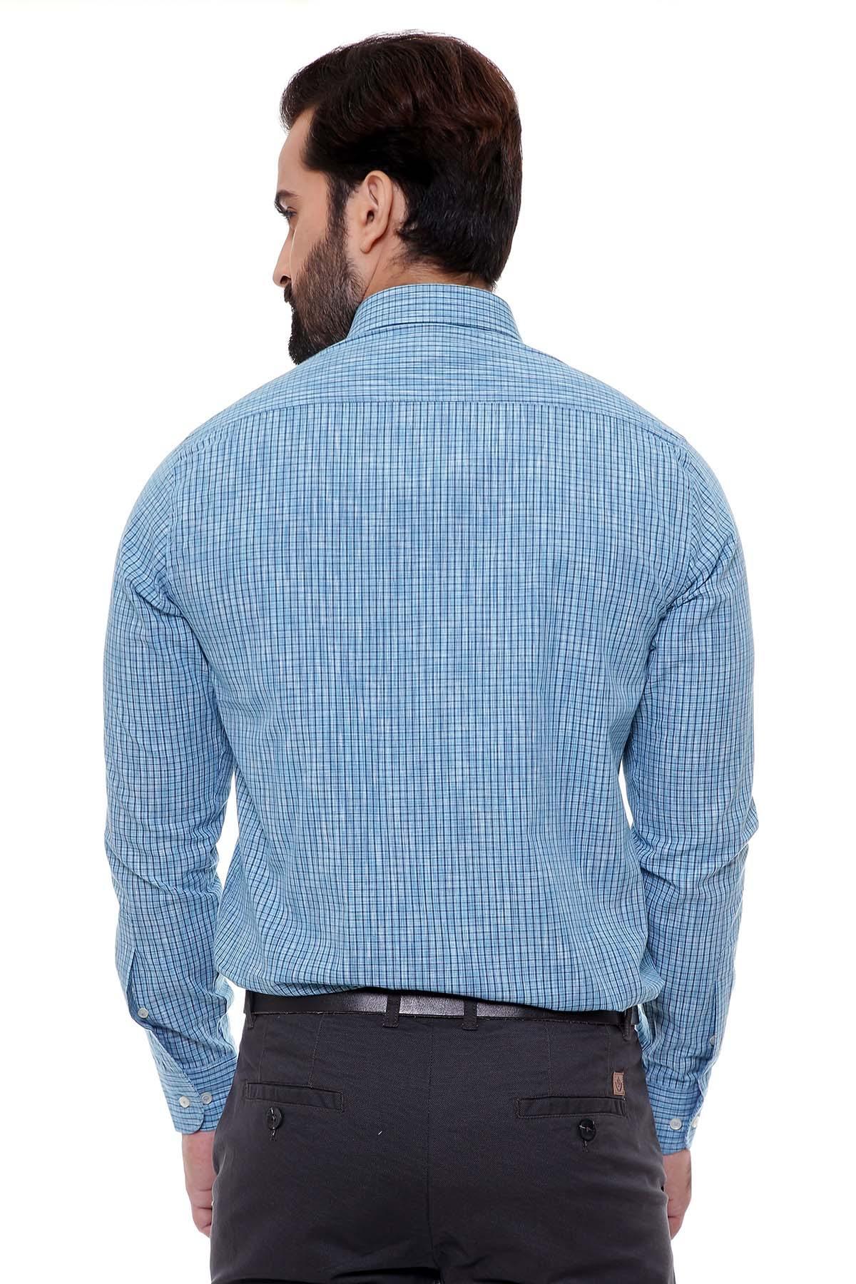 SEMI FORMAL SHIRTS BUTTON DOWN FULL SLEEVE FEROZI CHECK - Image 2