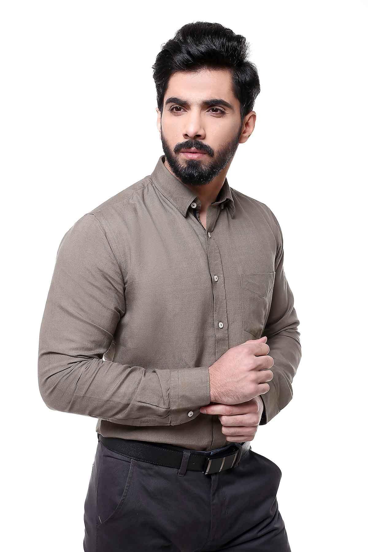 SMART SHIRT FULL SLEEVE BUTTON DOWN OLIVE - Image 2