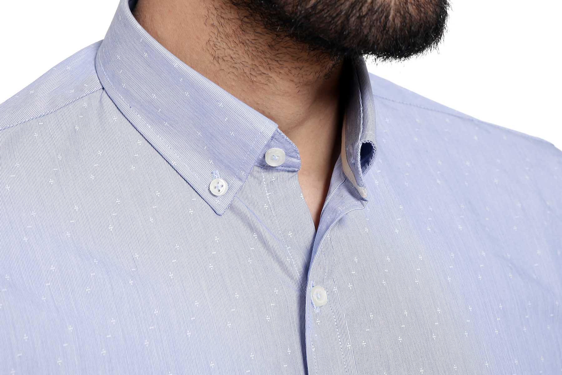 SMART SHIRT BUTTON DOWN FULL SLEEVE LIGHT SKY - Image 4