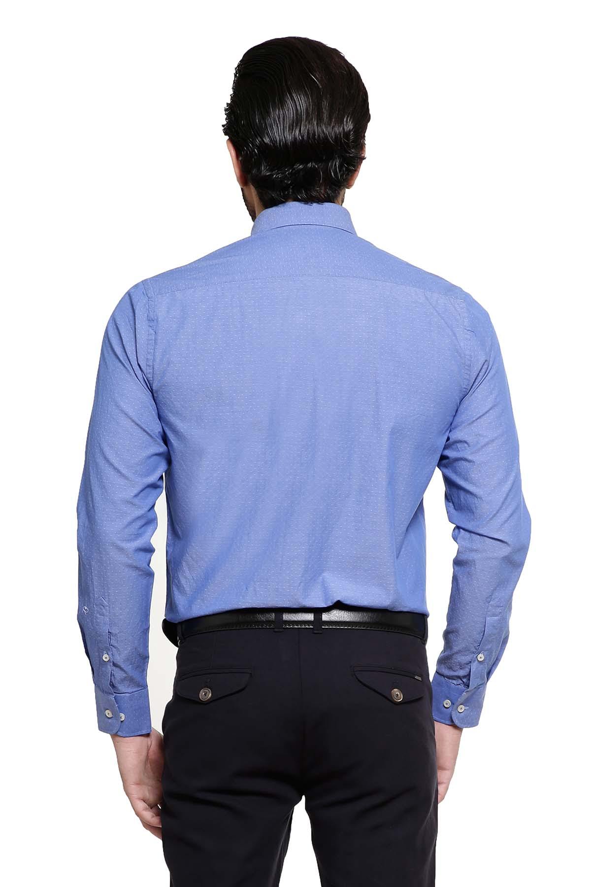 SMART SHIRT BUTTON DOWN FULL SLEEVE BLUE - Image 4
