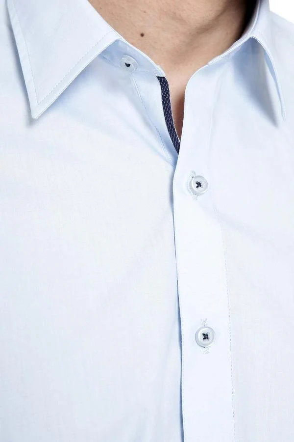 Shalwar Kameez with Collar Sky Blue - Image 2