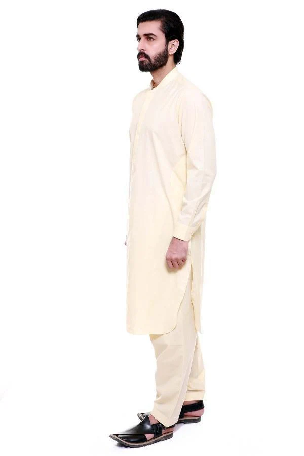 SHALWAR KAMEEZ BAN COLLAR CREAM - Image 2