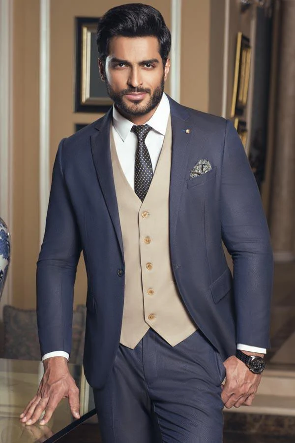 2 PIECE SUIT NAVY KHAKI