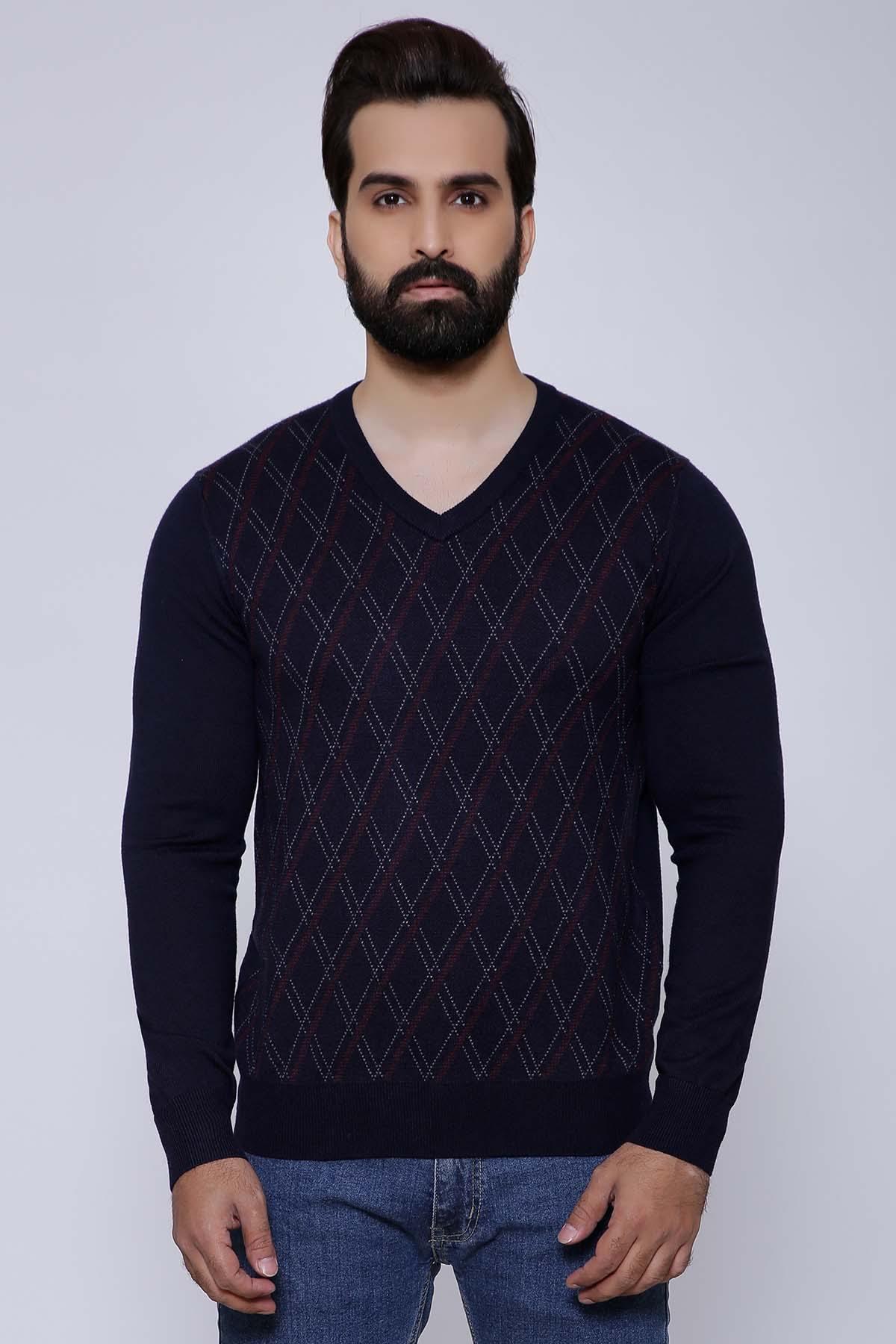SWEATER V NECK FULL SLEEVE NAVY