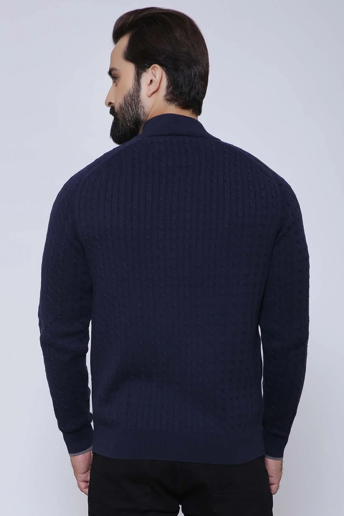 SWEATER ZIPPER FULL SLEEVE NAVY - Image 2