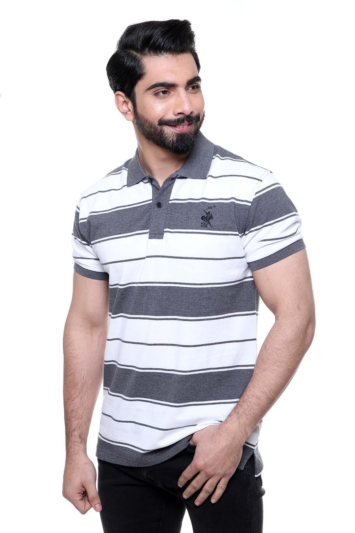 T SHIRT POLO WHITE CHARCOAL - Image 3