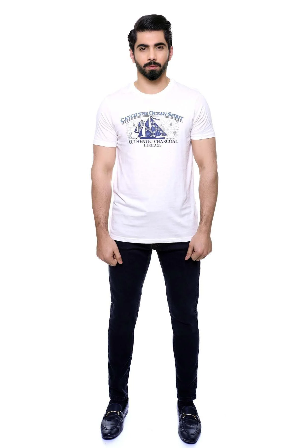 T SHIRT ROUND  NECK WHITE