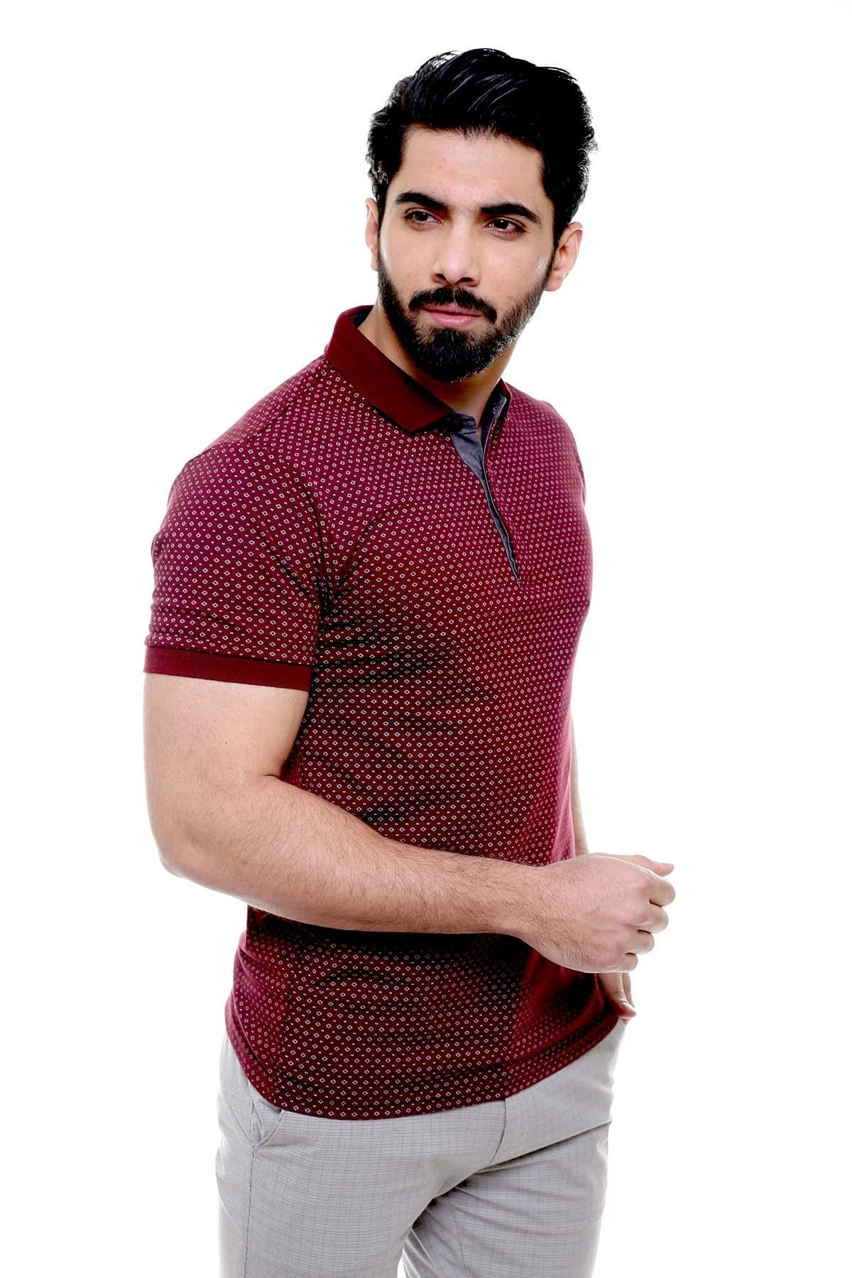 T SHIRT POLO MAROON - Image 2