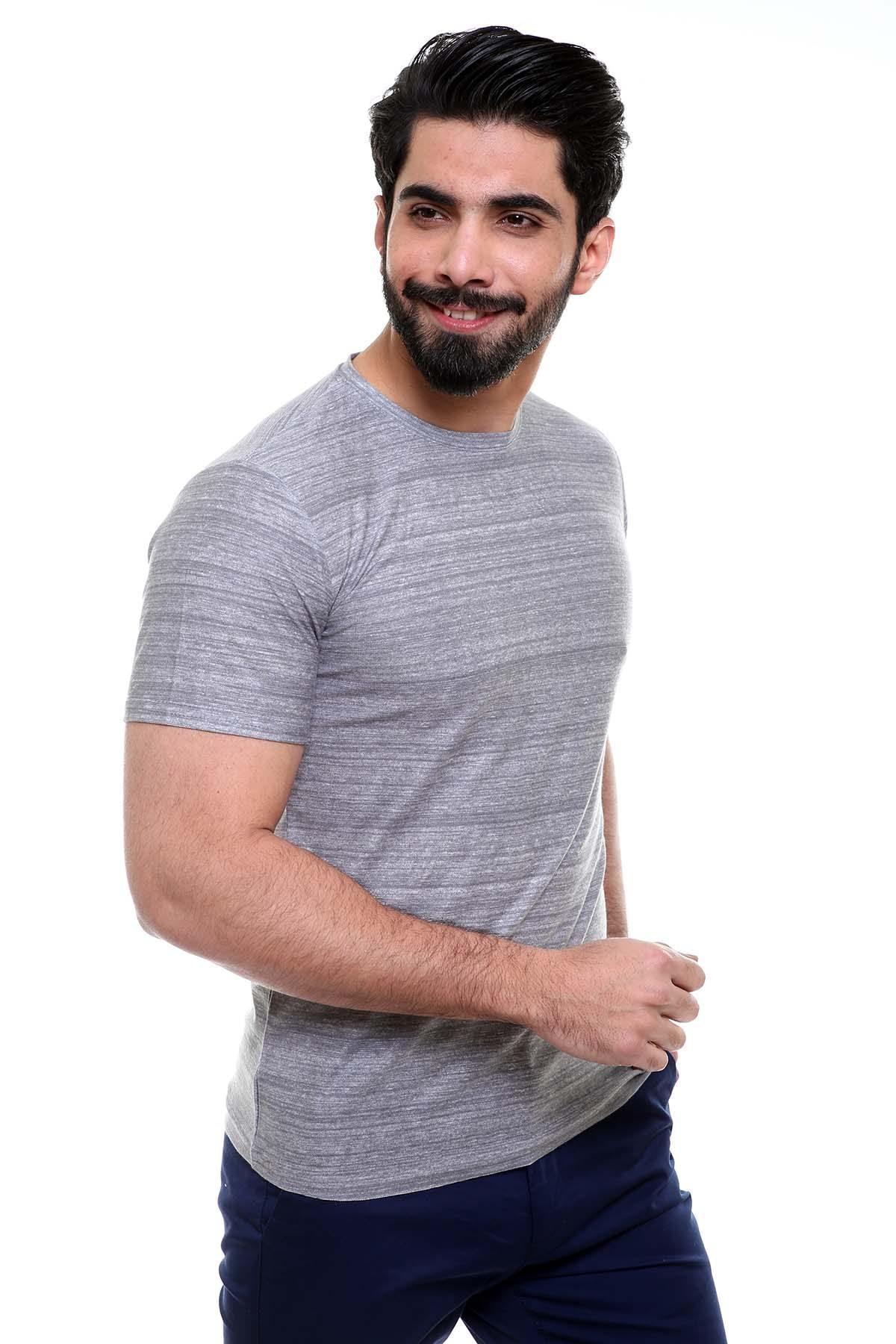T SHIRT ROUND NECK GREY - Image 2
